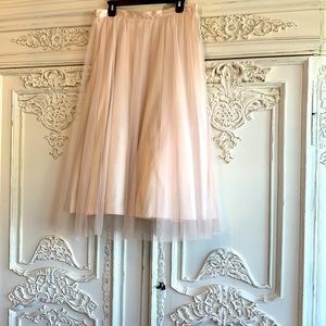 MARINA Ivory toole skirt